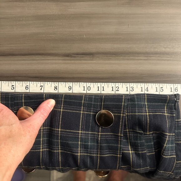 NWT Cali1850 Womens Plaid Skort in Navy Blue and Hunter Green Size Large - Picture 9 of 10